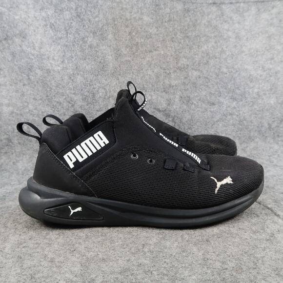 Puma Shoes Youth 7 Athletic Trainer Running Sneaker Uncaged Active Black White - Picture 1 of 12